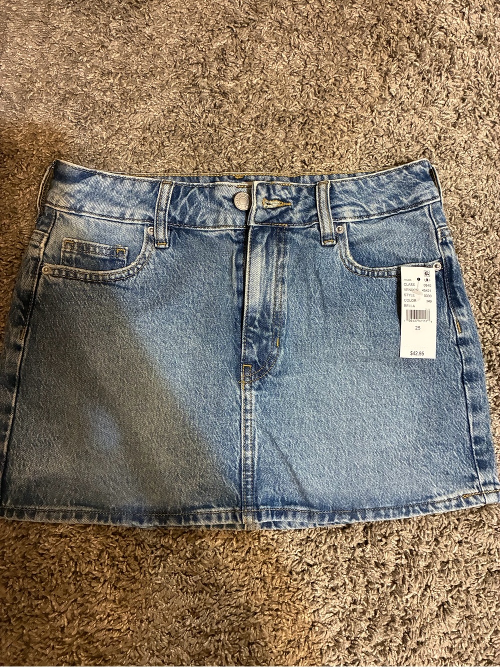 PacSun Light Blue Denim Mini Skirt NWT
